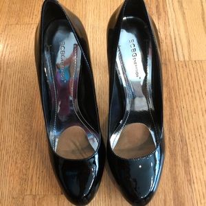 BCBG Black Patent Leather Heels - 9.5